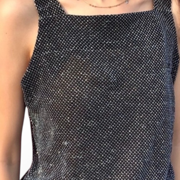 Vintage gray sparkly sleeveless top - Picture 5 of 10